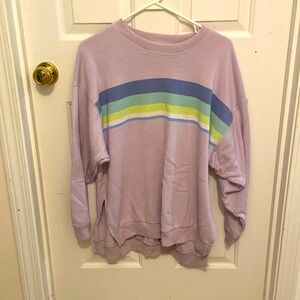 American Eagle purple women’s striped sweater